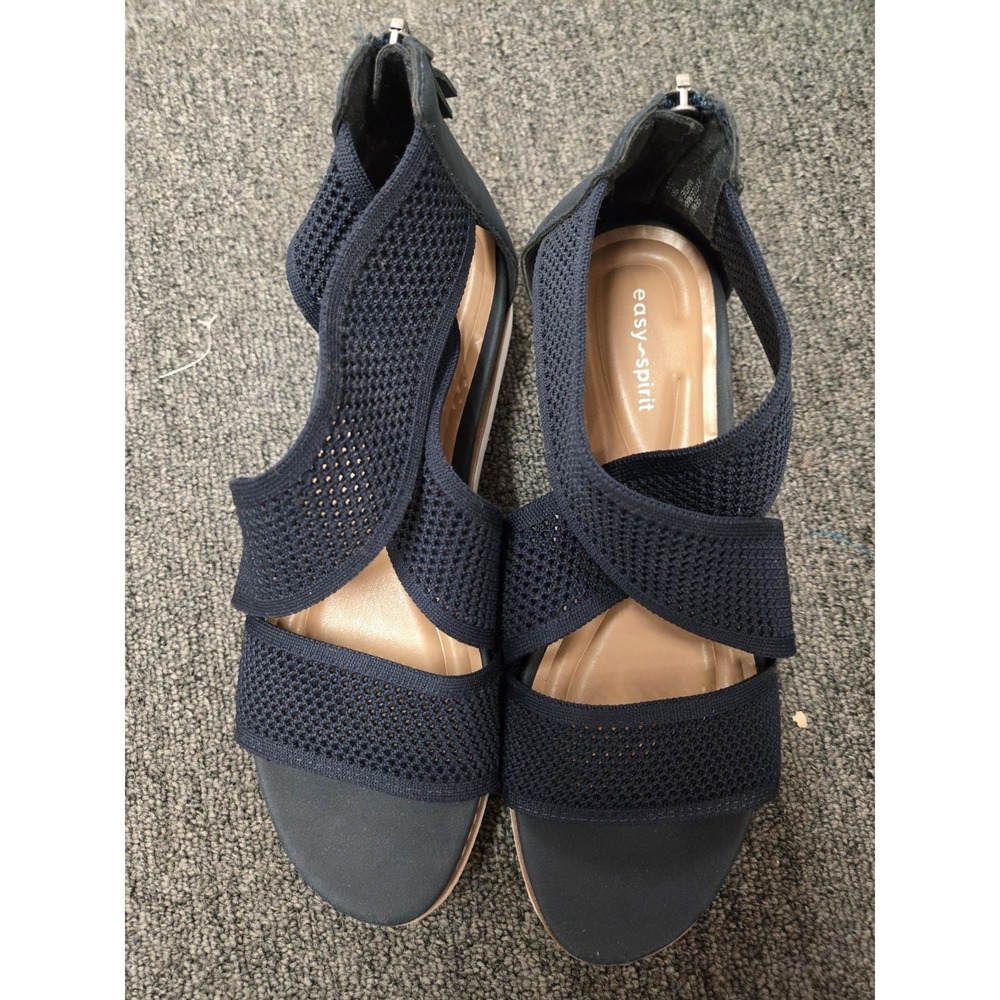Easy Spirit Women's Wander Round Toe Strappy Casual Sandals Dark Blue